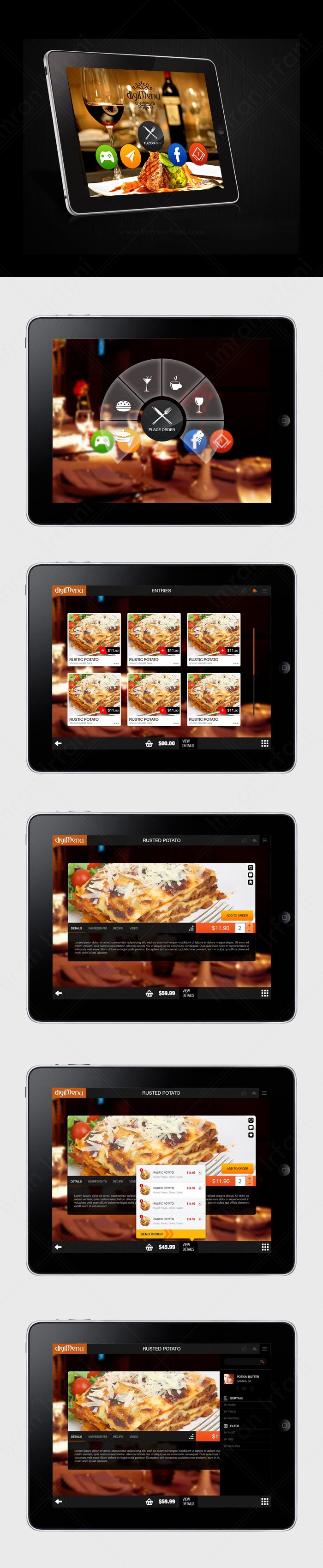 DigiMenu hero screen