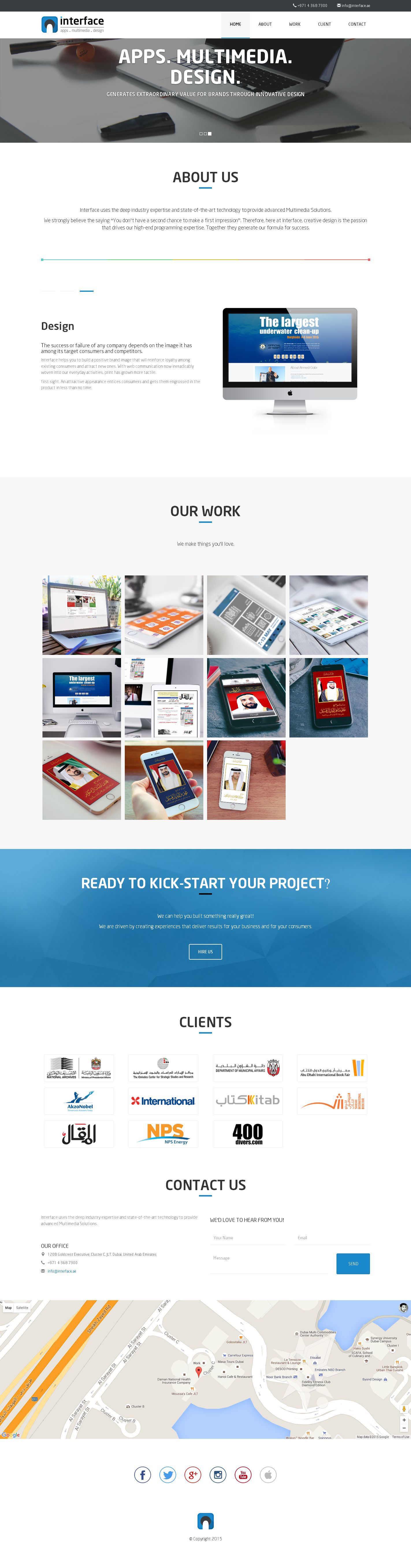 Interface Technologies hero screen