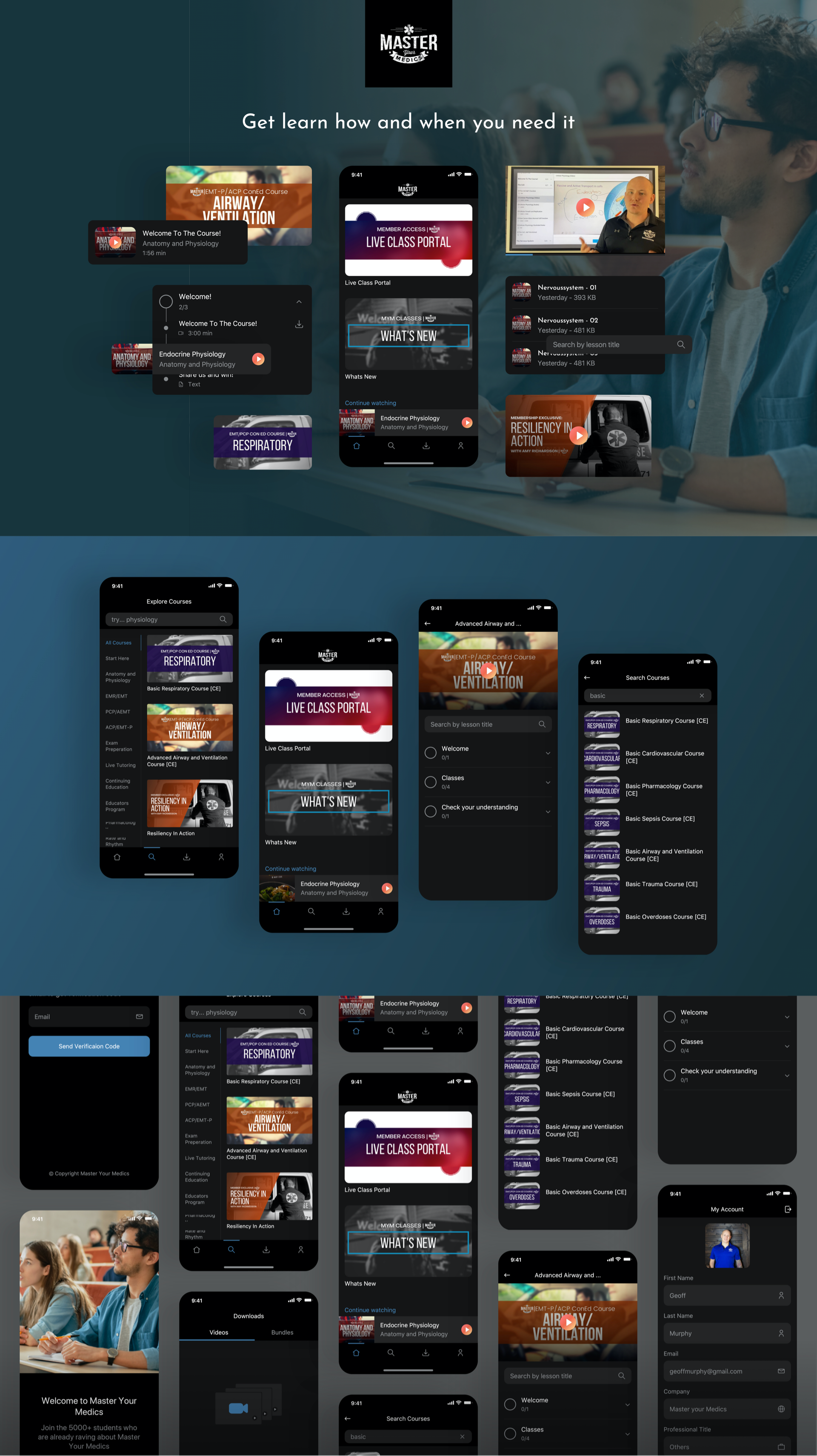 Master Your Medics hero screen
