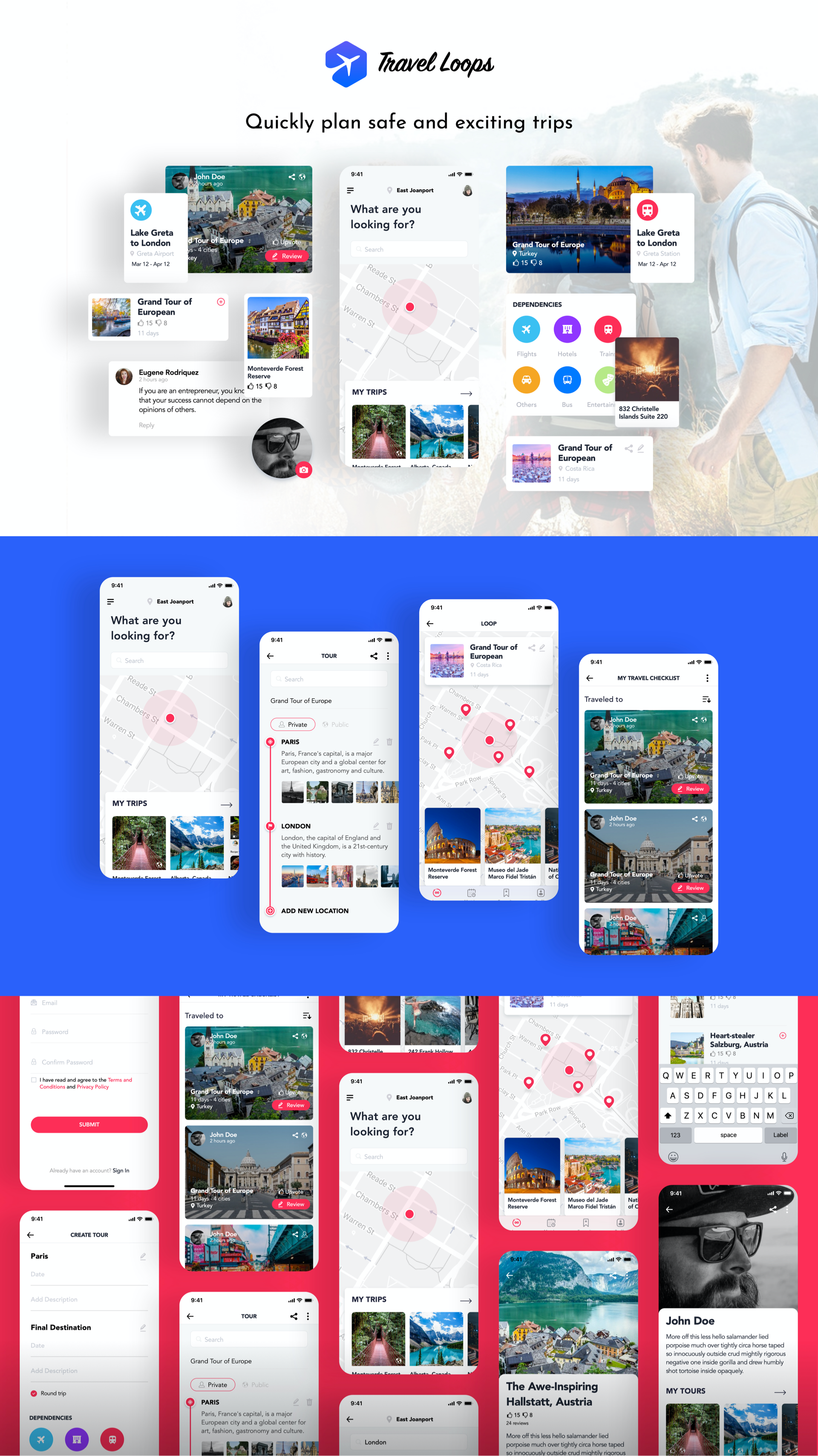 Travel Loops hero screen